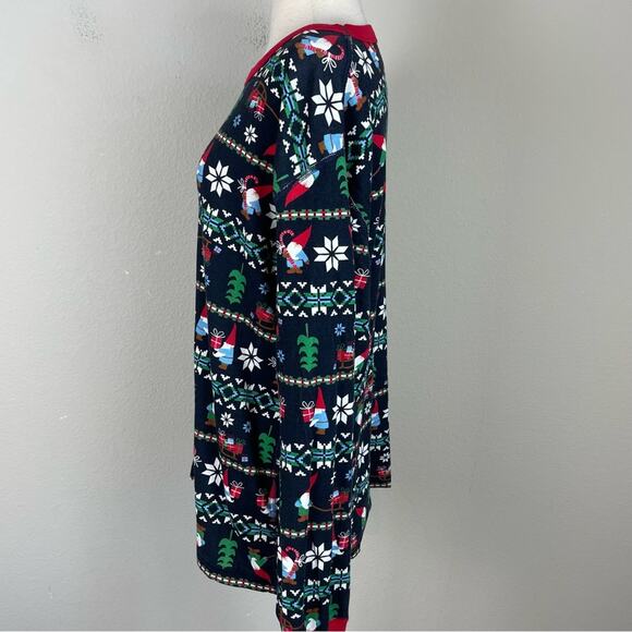 Hanna Andersson Navy Red Santa Gnome Pajama Set X- Large - Picture 4 of 12